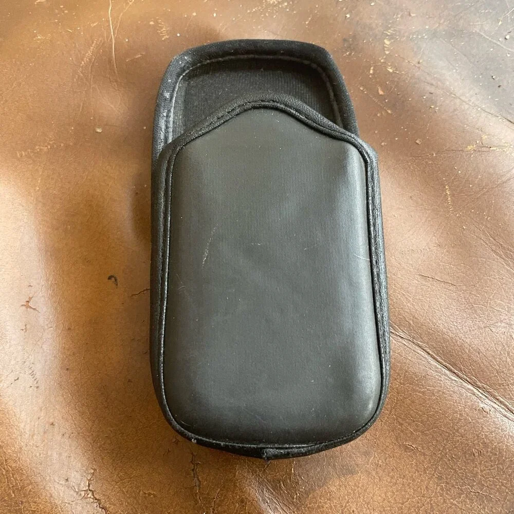 Vintage Small Leather Expandable Cell Phone Holster / Case w/ Belt Clip